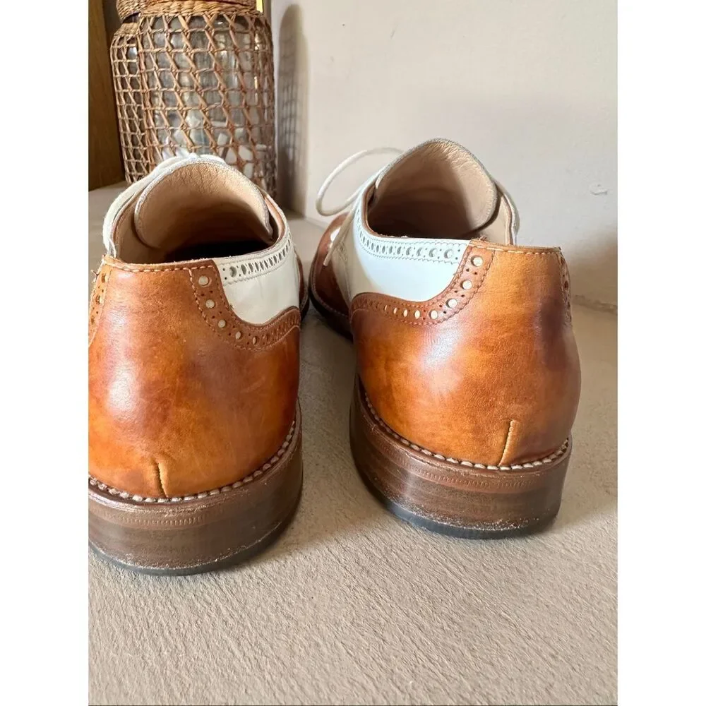 Wilson and Dean for Wilkes Bashford saddle oxford leather wingtips